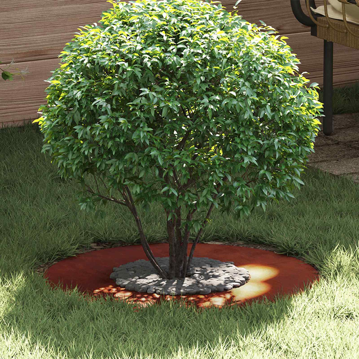 vidaXL suitable for Flat Tree Rings 5 pcs Rusty Ø30/60 cm 1