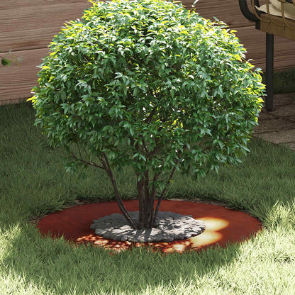 vidaXL suitable for Flat Tree Rings 5 pcs Rusty Ø30/60 cm 1