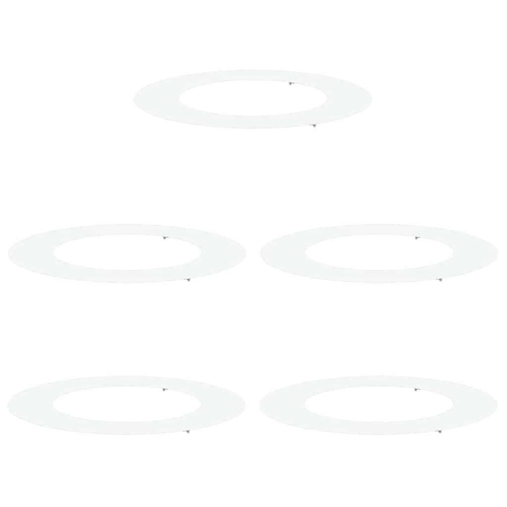 vidaXL suitable for Flat Tree Rings 5 pcs White Ø50/80 cm Steel 2