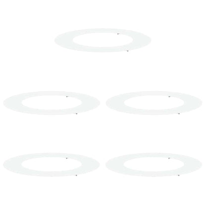 vidaXL suitable for Flat Tree Rings 5 pcs White Ø50/80 cm Steel 2