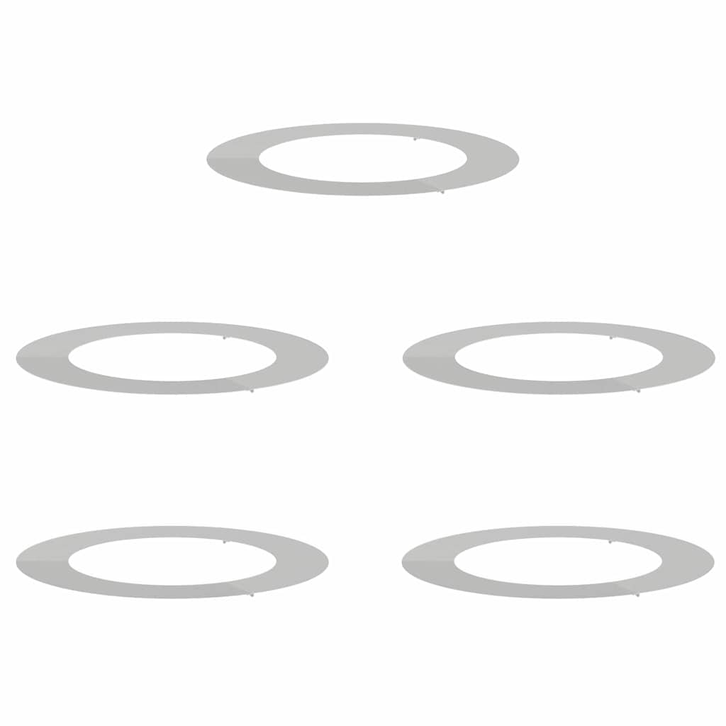 vidaXL suitable for Flat Tree Rings 5 pcs Silver Ø60/90 cm 2