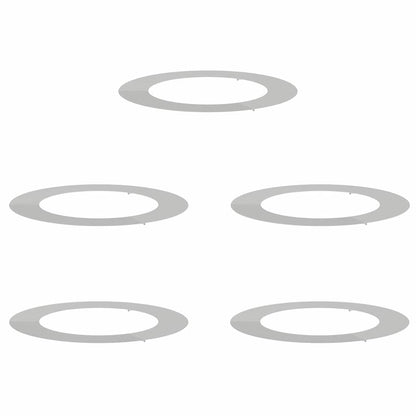vidaXL suitable for Flat Tree Rings 5 pcs Silver Ø60/90 cm 2