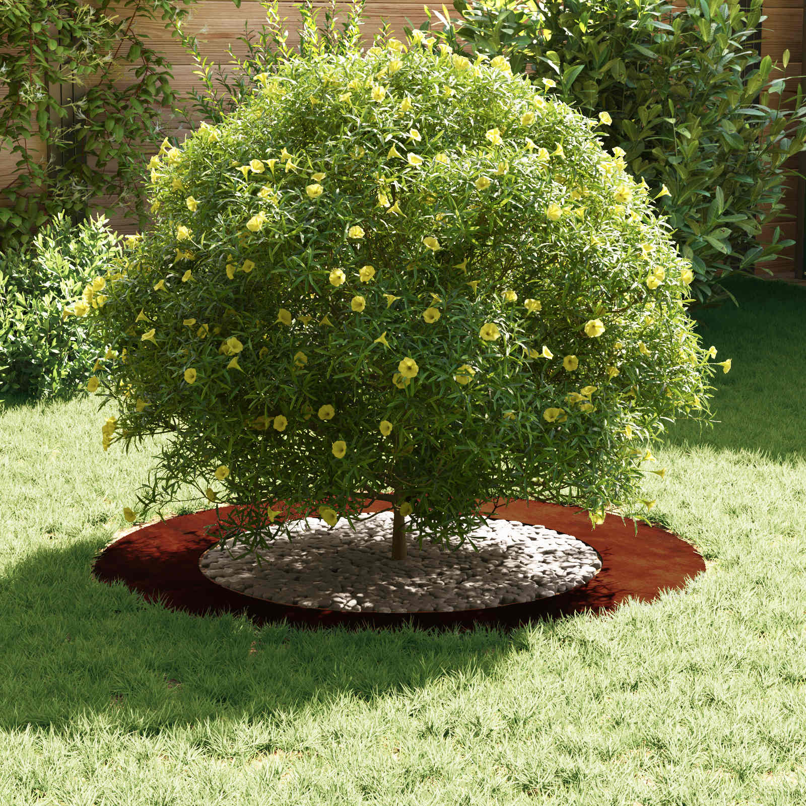 vidaXL suitable for Flat Tree Ring Rusty Ø60/90 cm 3