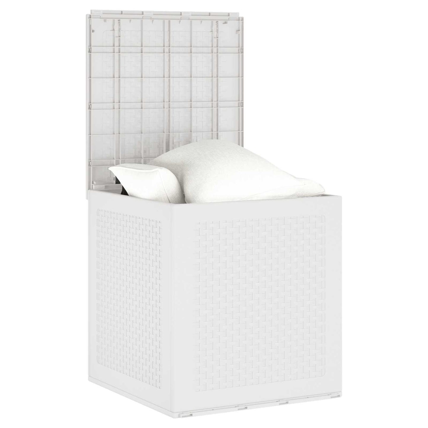 vidaXL Storage Box with Storage White 55 x 53 x 57 cm Polypropylene 2