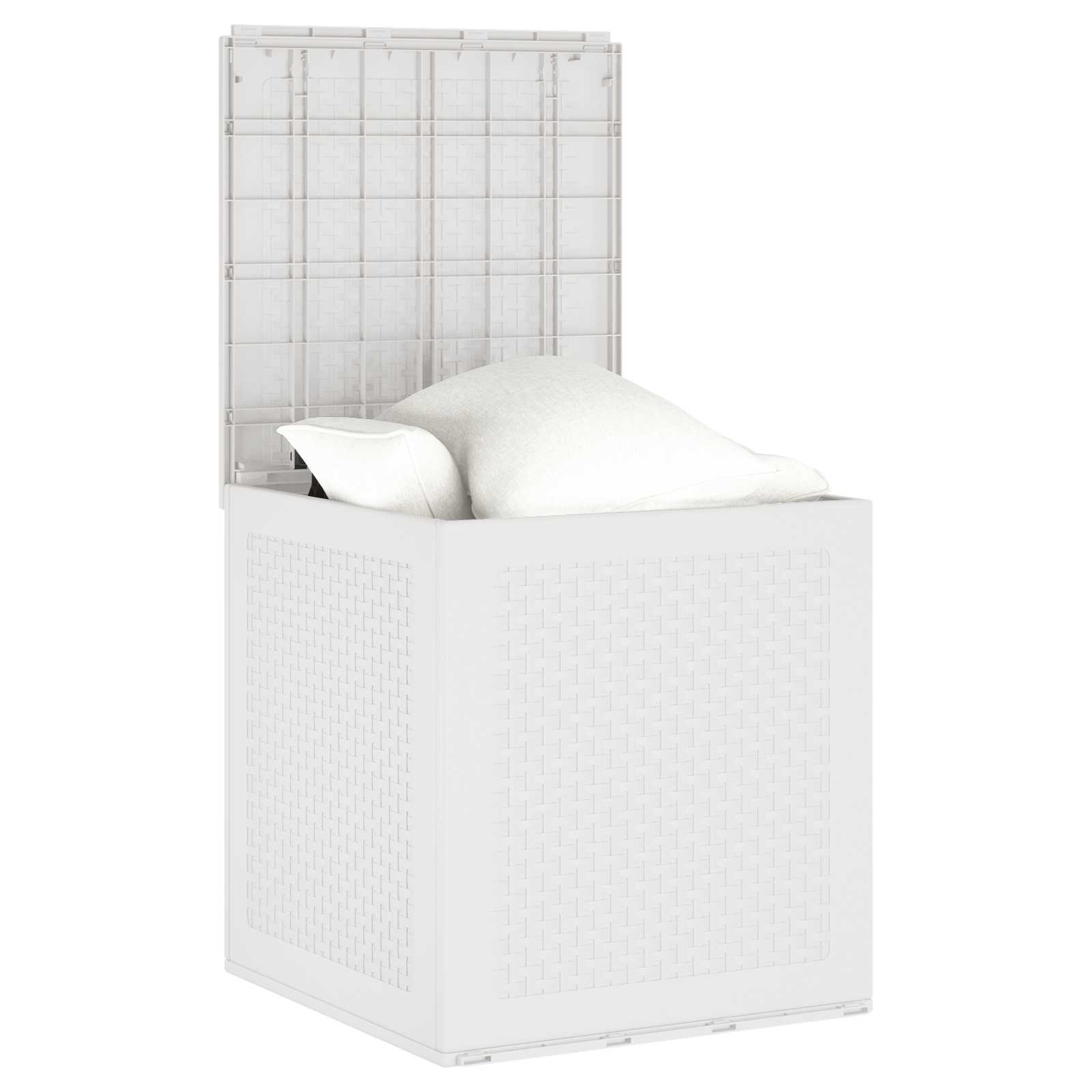 vidaXL Storage Box with Storage White 55 x 53 x 57 cm Polypropylene 2