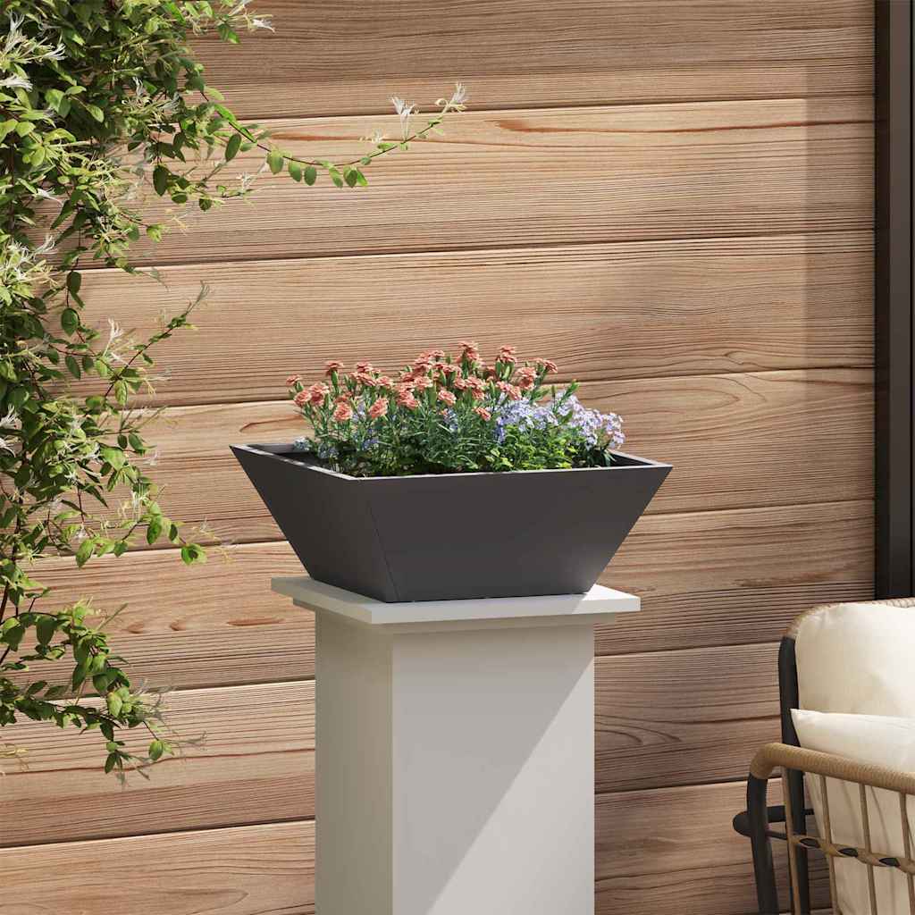 vidaXL Garden Planter 5 pcs Black 40 x 40 x 15 cm Cold-rolled Steel 4