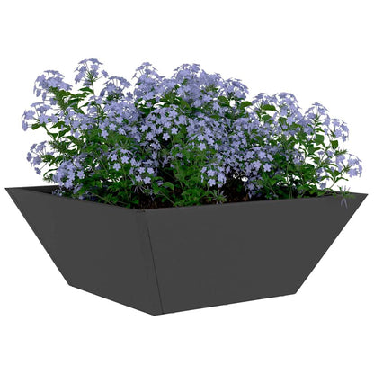 vidaXL Garden Planter 5 pcs Black 40 x 40 x 15 cm Cold-rolled Steel 3