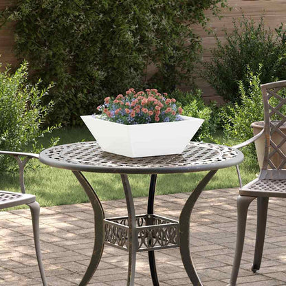 vidaXL Garden Planter 5 pcs White 40 x 40 x 15 cm Cold-rolled Steel 1