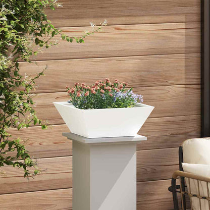 vidaXL Garden Planter 5 pcs White 40 x 40 x 15 cm Cold-rolled Steel 4