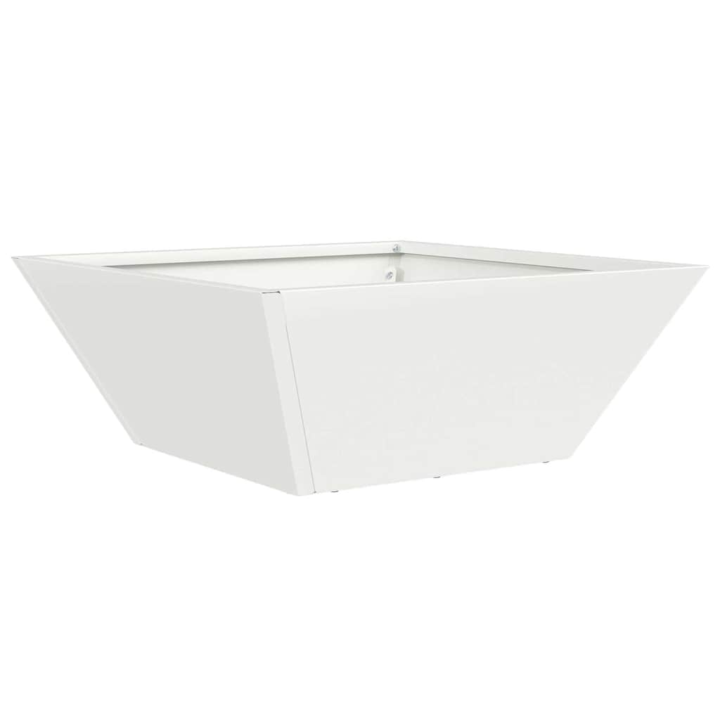 vidaXL Garden Planter 5 pcs White 40 x 40 x 15 cm Cold-rolled Steel 5