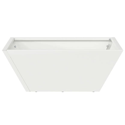 vidaXL Garden Planter 5 pcs White 40 x 40 x 15 cm Cold-rolled Steel 6
