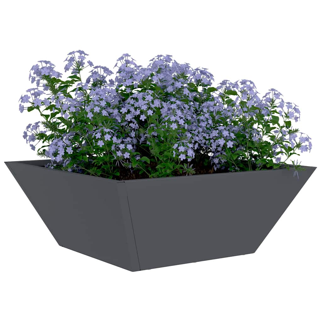 vidaXL Garden Planter 5 pcs Anthracite 40 x 40 x 15 cm 3