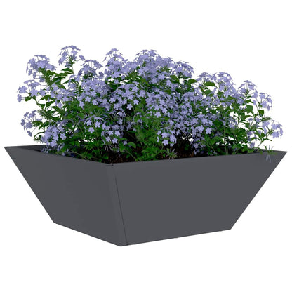 vidaXL Garden Planter 5 pcs Anthracite 40 x 40 x 15 cm 3