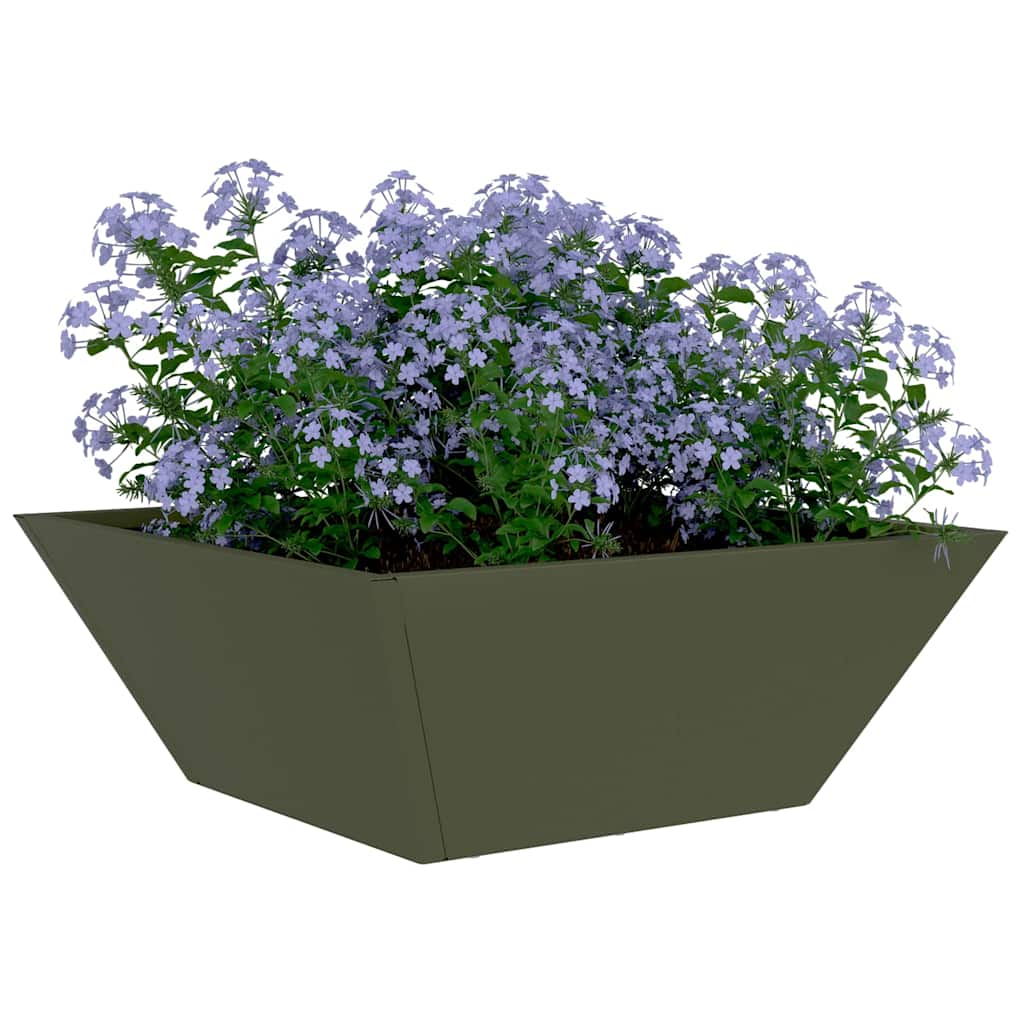 vidaXL Garden Planter 5 pcs Olive Green 40 x 40 x 15 cm 3