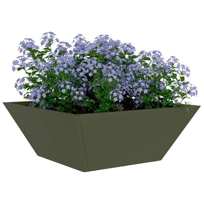 vidaXL Garden Planter 5 pcs Olive Green 40 x 40 x 15 cm 3