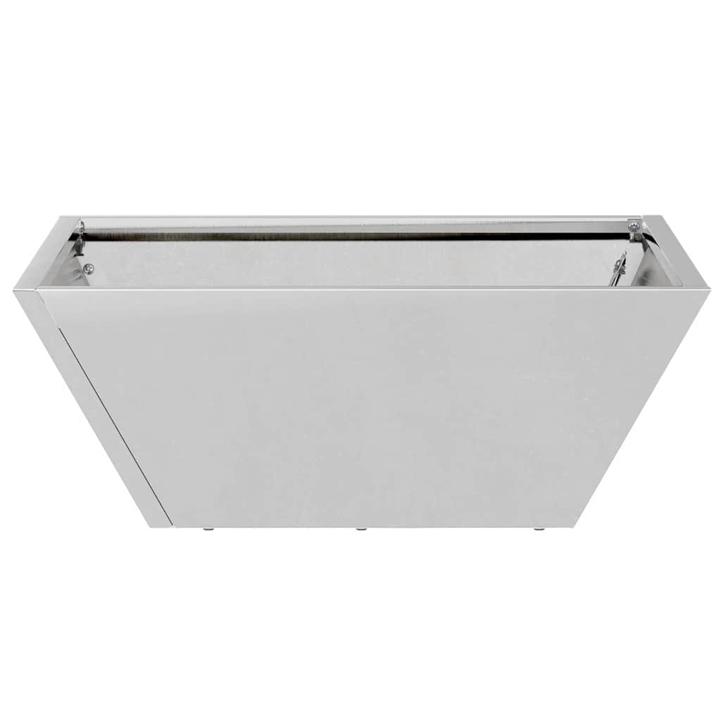 vidaXL Garden Planter 5 pcs Silver 40 x 40 x 15 cm Galvanised Steel 6