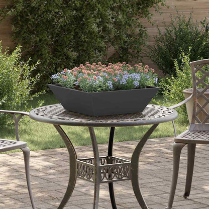vidaXL Garden Planter 5 pcs Black 50 x 50 x 15 cm Cold-rolled Steel 1