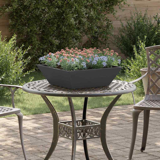 vidaXL Garden Planter 5 pcs Black 50 x 50 x 15 cm Cold-rolled Steel 1