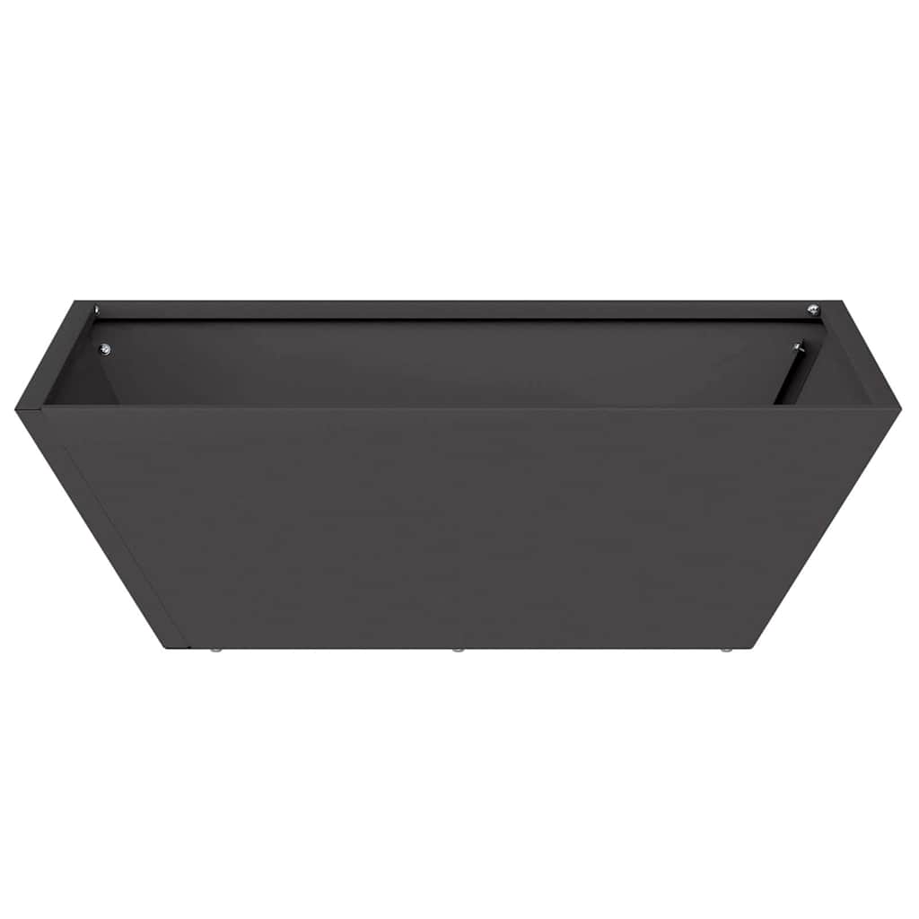 vidaXL Garden Planter 5 pcs Black 50 x 50 x 15 cm Cold-rolled Steel 6