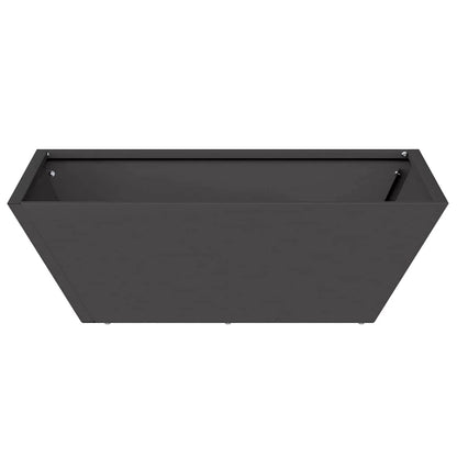 vidaXL Garden Planter 5 pcs Black 50 x 50 x 15 cm Cold-rolled Steel 6