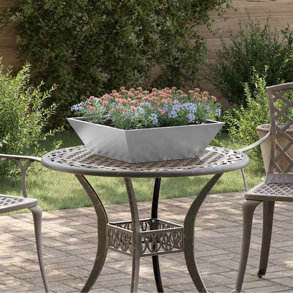 vidaXL Garden Planter 5 pcs Silver 50 x 50 x 15 cm Galvanised Steel 1