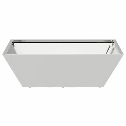 vidaXL Garden Planter 5 pcs Silver 50 x 50 x 15 cm Galvanised Steel 6