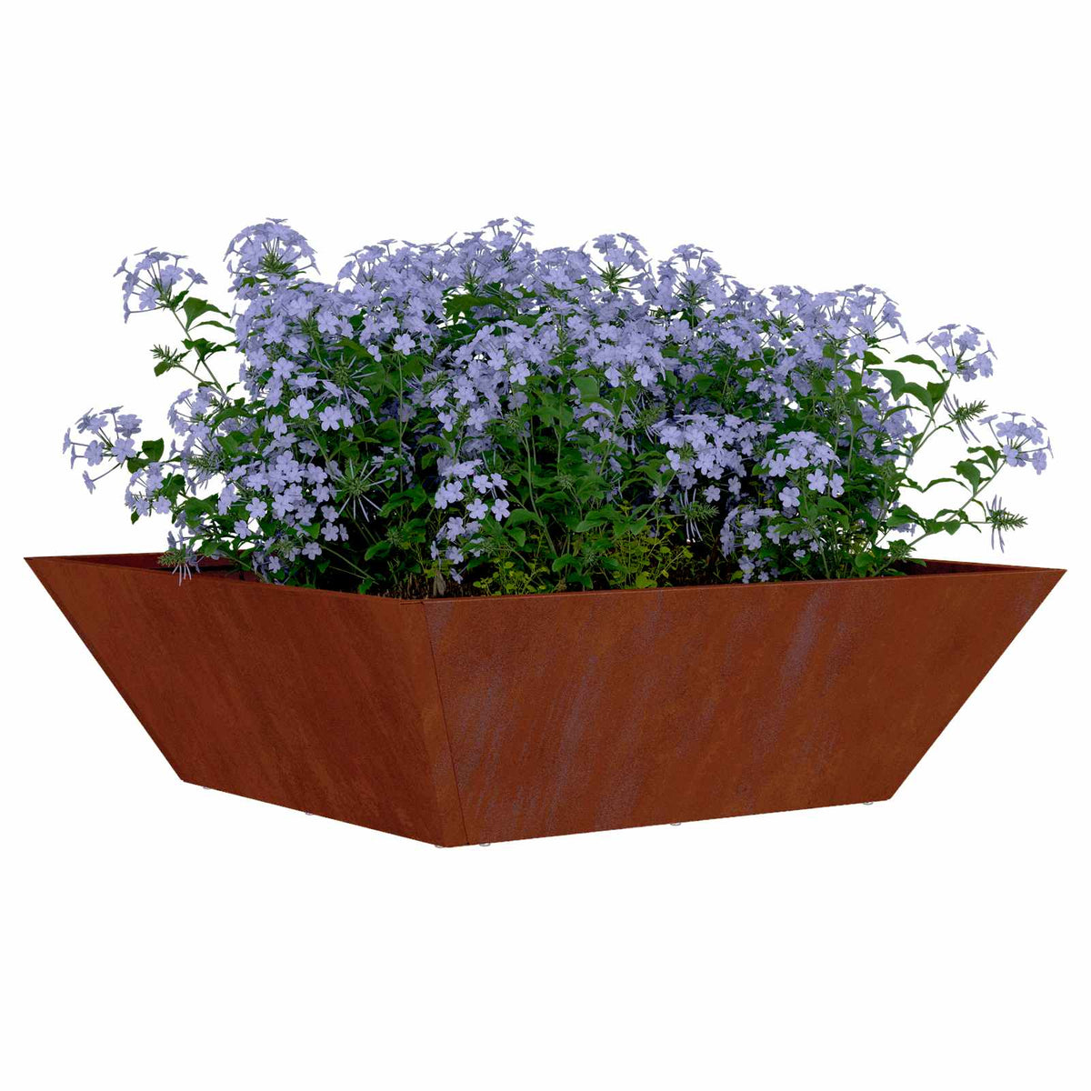 Garden Planter 50 x 50 x 15 cm 5 Width 50 cm Weathering steel