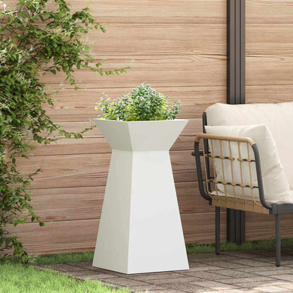vidaXL Pillar Planter White 35 x 35 x 73 cm Cold-rolled Steel 1