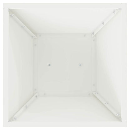 vidaXL Pillar Planter White 35 x 35 x 73 cm Cold-rolled Steel 6