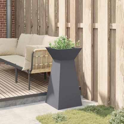 vidaXL Pillar Planter Anthracite 35 x 35 x 73 cm Cold-rolled Steel 4