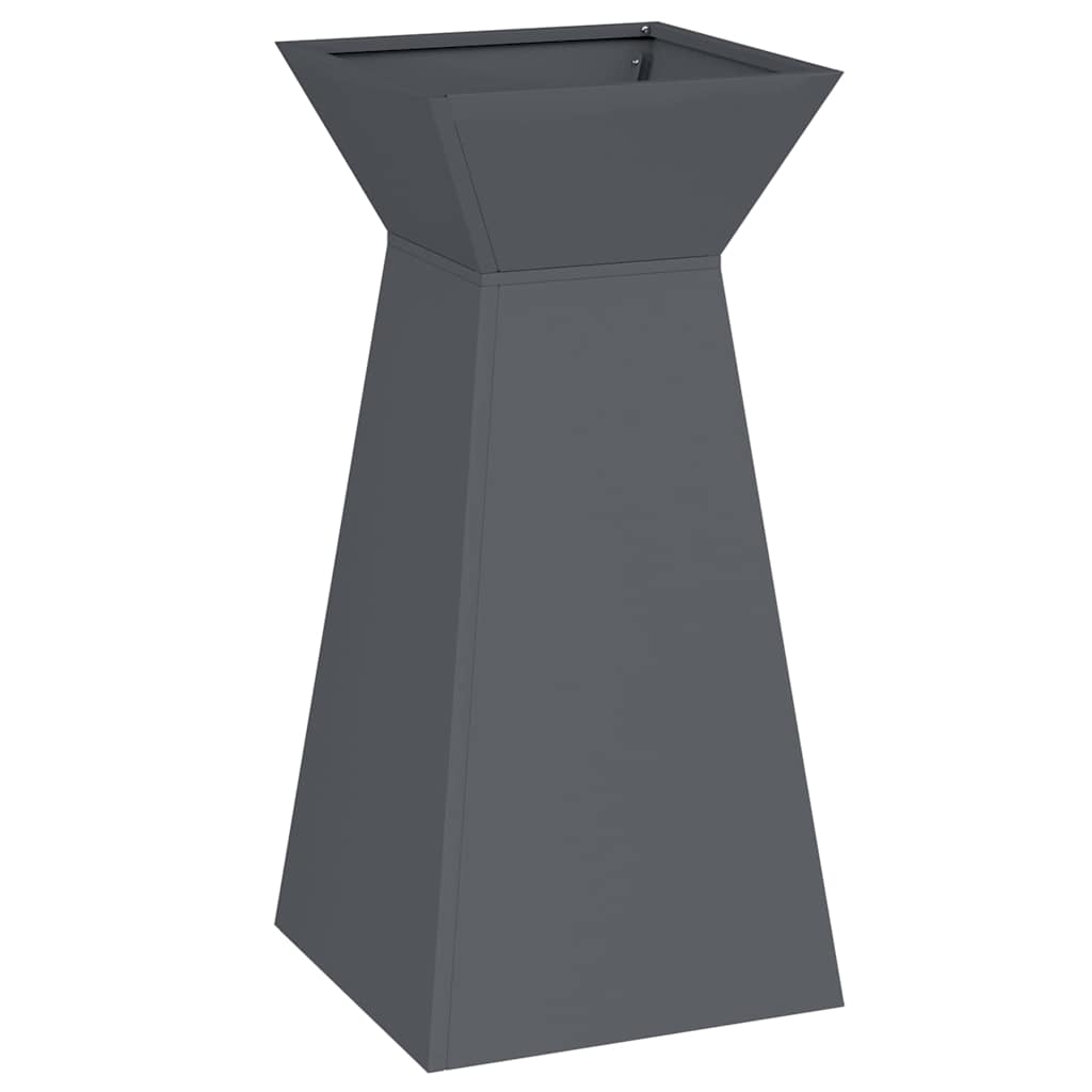 vidaXL Pillar Planter Anthracite 35 x 35 x 73 cm Cold-rolled Steel 2
