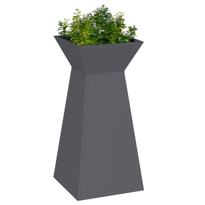 vidaXL Pillar Planter Anthracite 35 x 35 x 73 cm Cold-rolled Steel 3
