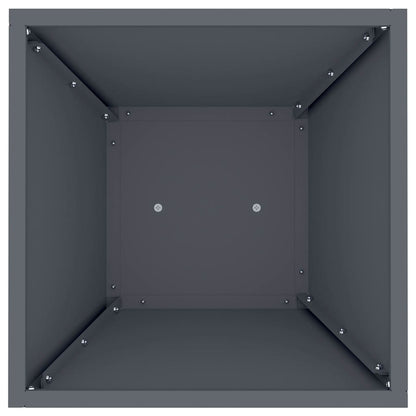 vidaXL Pillar Planter Anthracite 35 x 35 x 73 cm Cold-rolled Steel 6