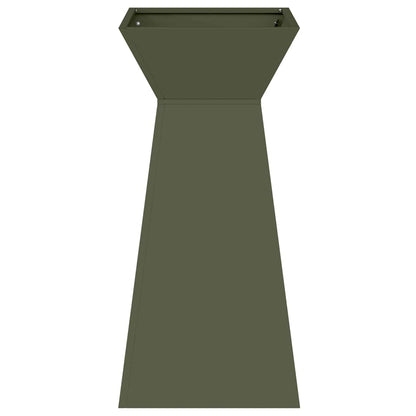 vidaXL Pillar Planter Olive Green 35 x 35 x 73 cm Cold-rolled Steel 5
