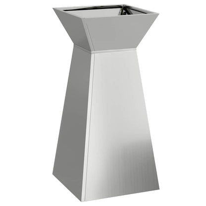 vidaXL Pillar Planter 2 pcs Silver 35 x 35 x 73 cm Galvanised Steel 5