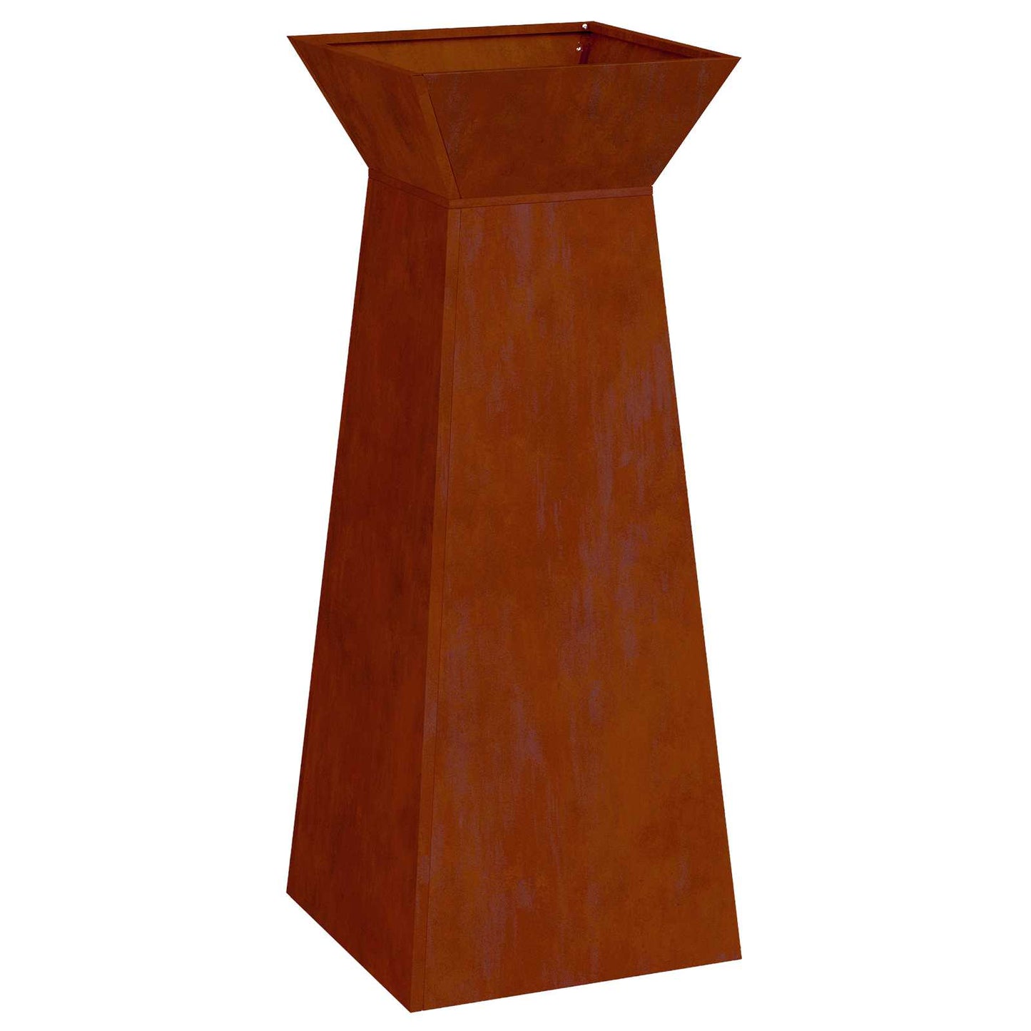 vidaXL Pillar Planter Rusty 40 x 40 x 100 cm Weathering Steel 5