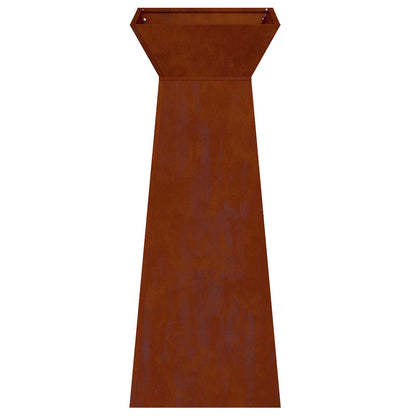 vidaXL Pillar Planter Rusty 40 x 40 x 100 cm Weathering Steel 6