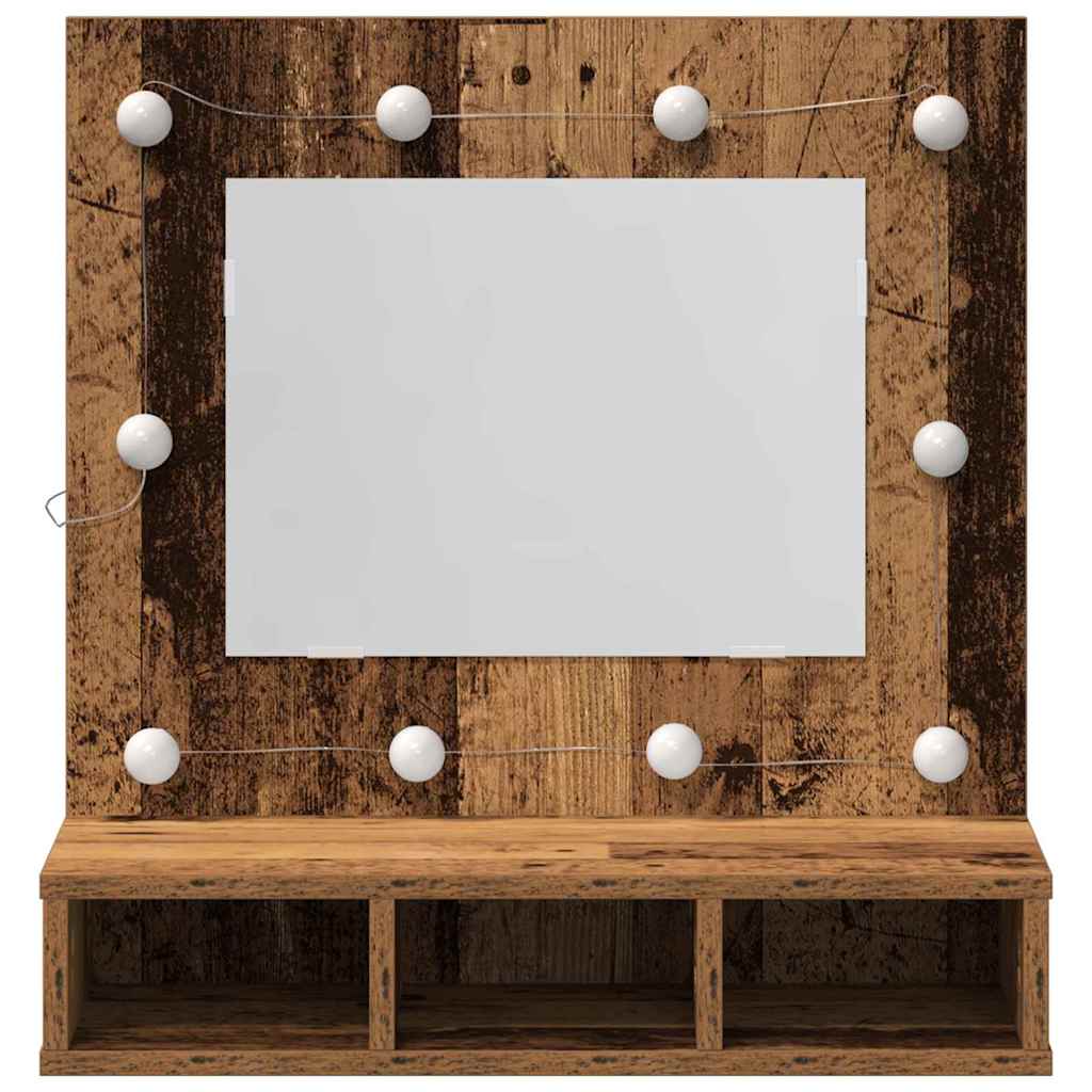 vidaXL Mirror Cabinet Old wood 60 x 31.5 x 62 cm Engineered Wood 5
