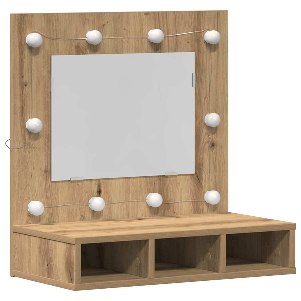 vidaXL Mirror Cabinet Artisan Oak 60 x 31.5 x 62 cm Engineered Wood 2