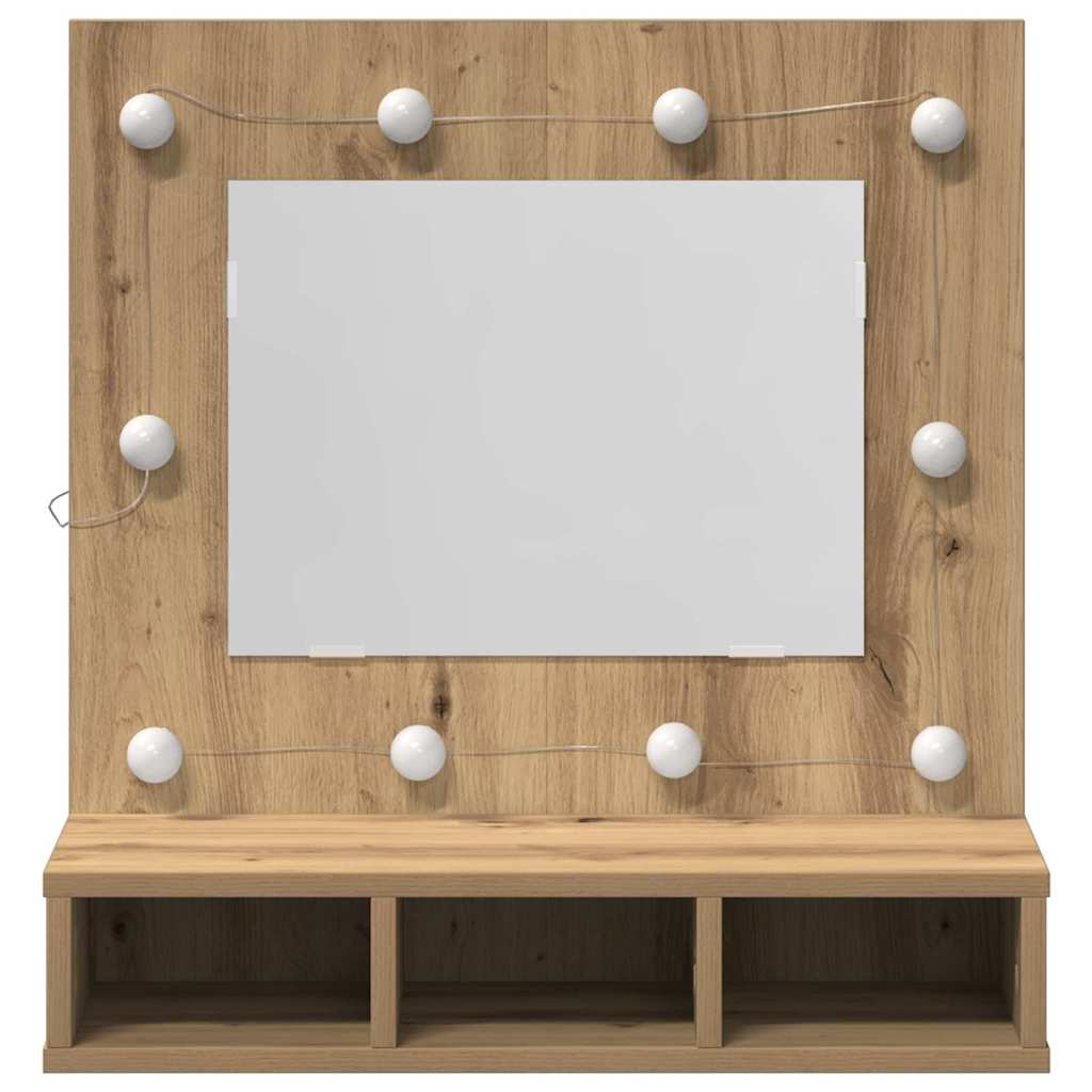 vidaXL Mirror Cabinet Artisan Oak 60 x 31.5 x 62 cm Engineered Wood 5