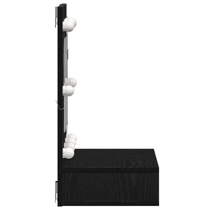 vidaXL Mirror Cabinet Black Oak 60 x 31.5 x 62 cm Engineered Wood 6