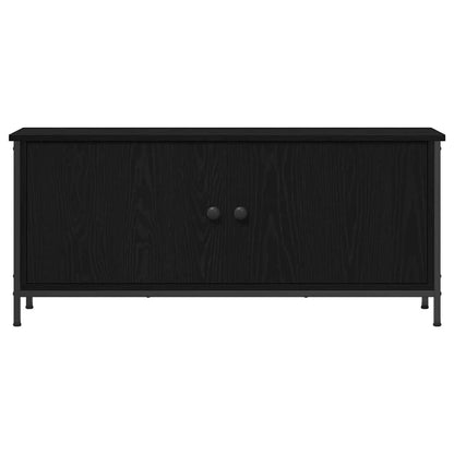 vidaXL TV Cabinet 100 x 35 x 45 cm Black Oak Engineered Wood 6