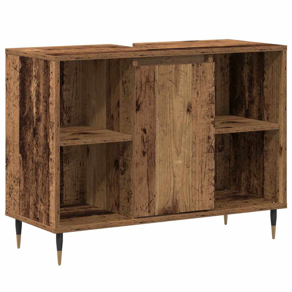 vidaXL Bathroom Cabinet Old Wood 80 x 33 x 60 cm Engineered Wood 2