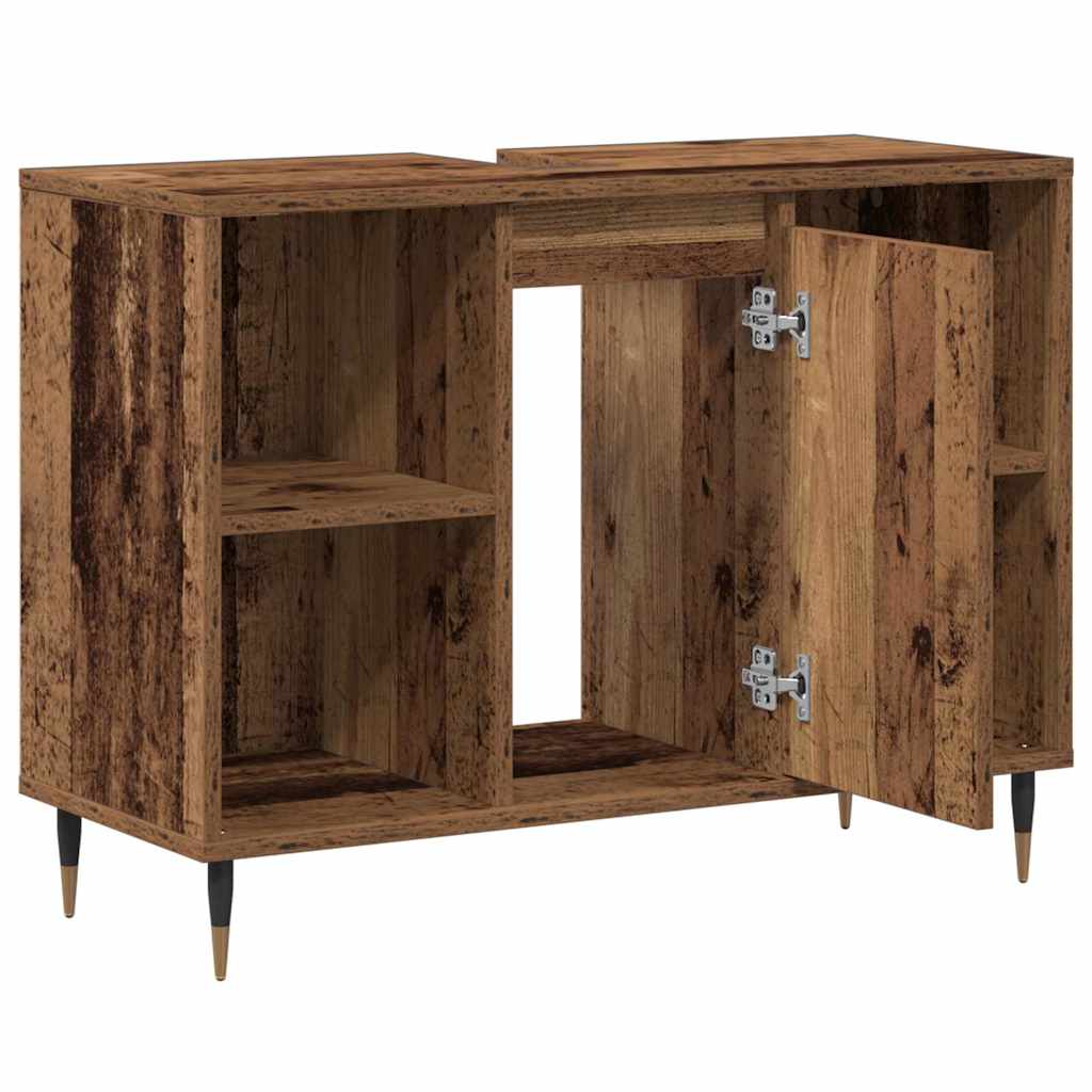 vidaXL Bathroom Cabinet Old Wood 80 x 33 x 60 cm Engineered Wood 5