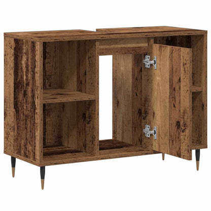 vidaXL Bathroom Cabinet Old Wood 80 x 33 x 60 cm Engineered Wood 5