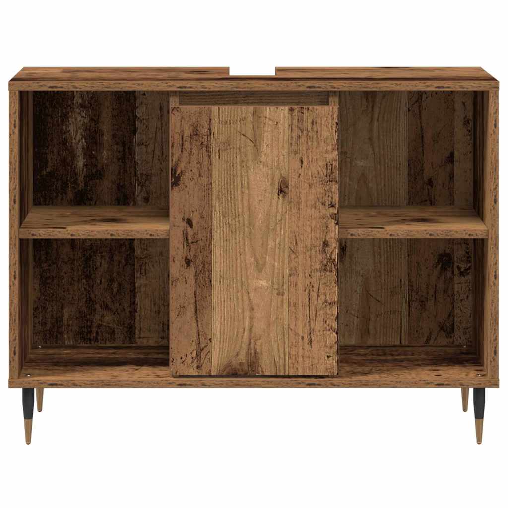 vidaXL Bathroom Cabinet Old Wood 80 x 33 x 60 cm Engineered Wood 6