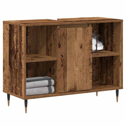 vidaXL Bathroom Cabinet Old Wood 80 x 33 x 60 cm Engineered Wood 3