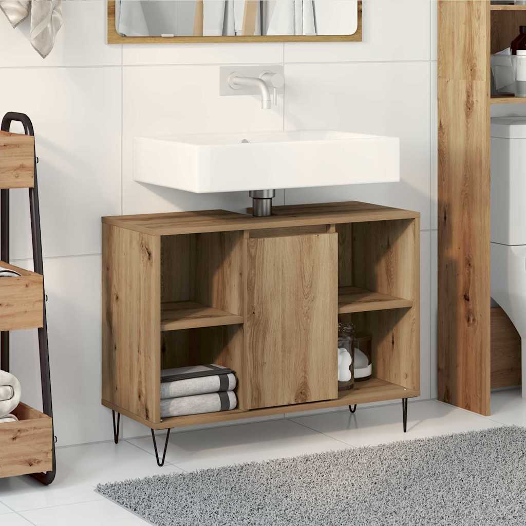 vidaXL Bathroom Cabinet Artisan Oak 80 x 33 x 60 cm Engineered Wood 1