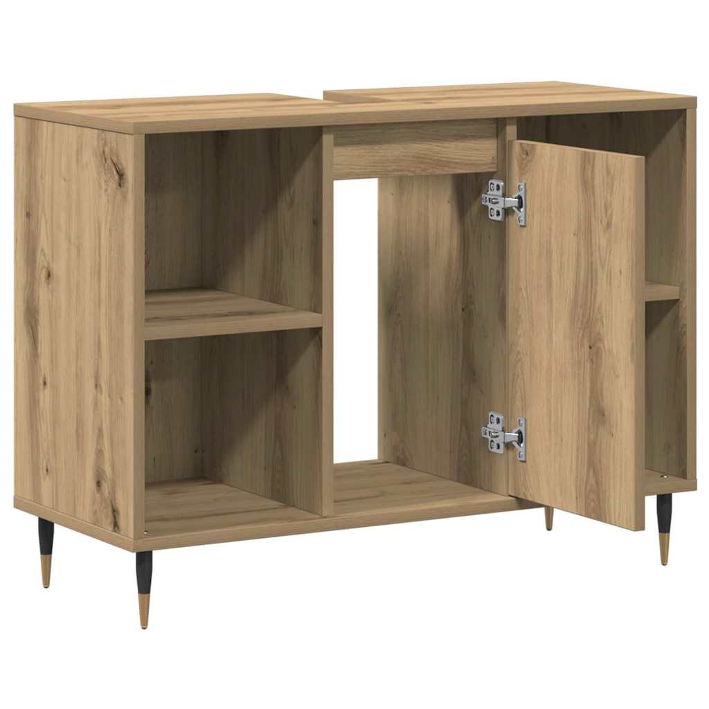 vidaXL Bathroom Cabinet Artisan Oak 80 x 33 x 60 cm Engineered Wood 5