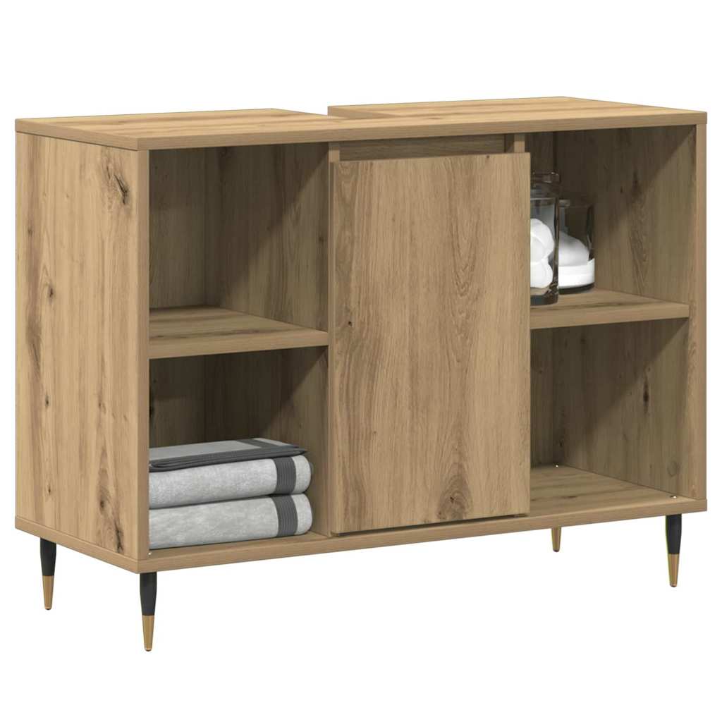 vidaXL Bathroom Cabinet Artisan Oak 80 x 33 x 60 cm Engineered Wood 3